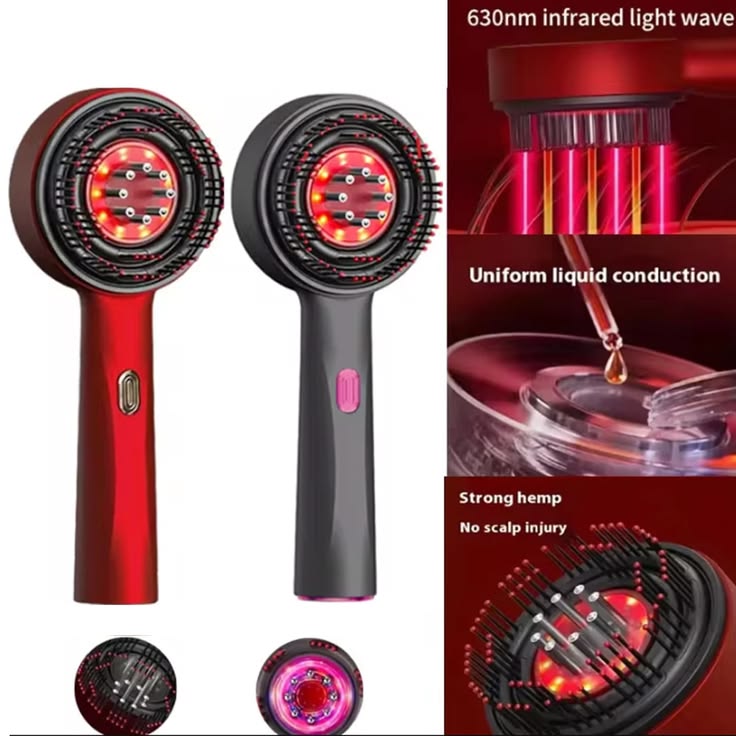 Electric Head Scalp Massager 2 In 1 Scalp Massage Brush And Oil Applicator