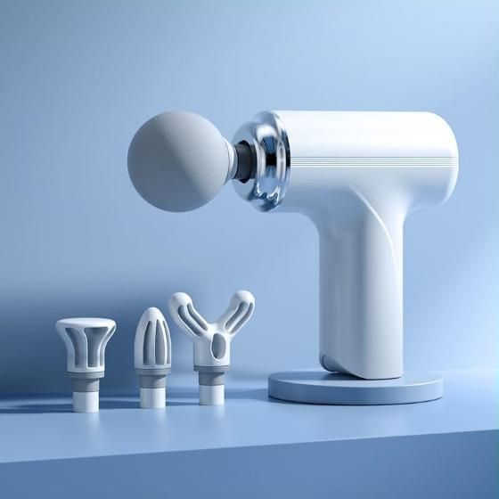 Electric Vibrating Massage Gun With Multiple Interchangeable Heads
