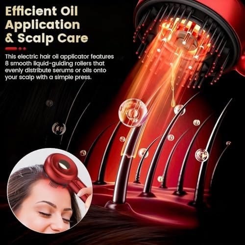 Electric Head Scalp Massager 2 In 1 Scalp Massage Brush And Oil Applicator