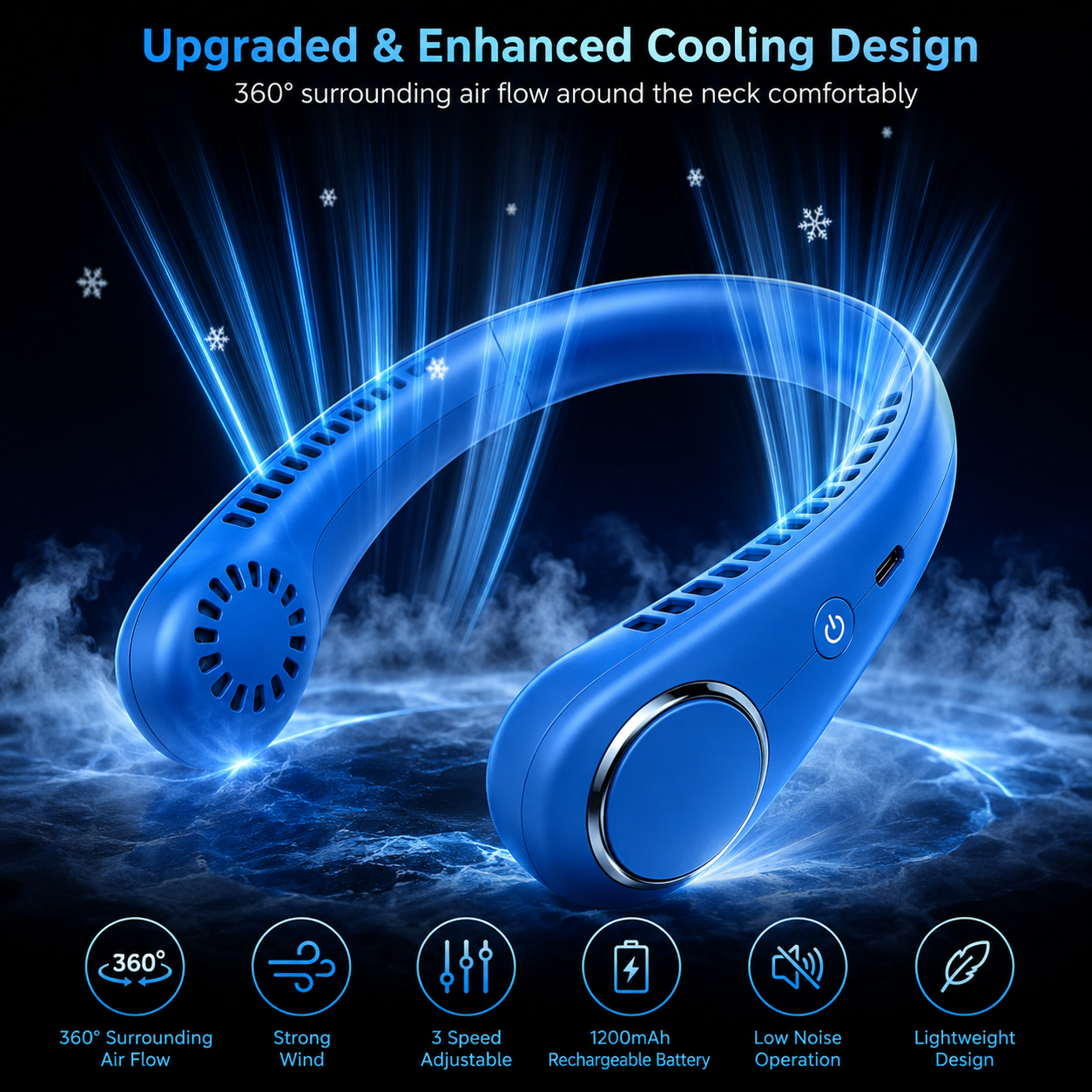 Rechargeable Hanging Neck Fan